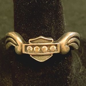 Harley-Davidson Sterling Silver CZ Ring
